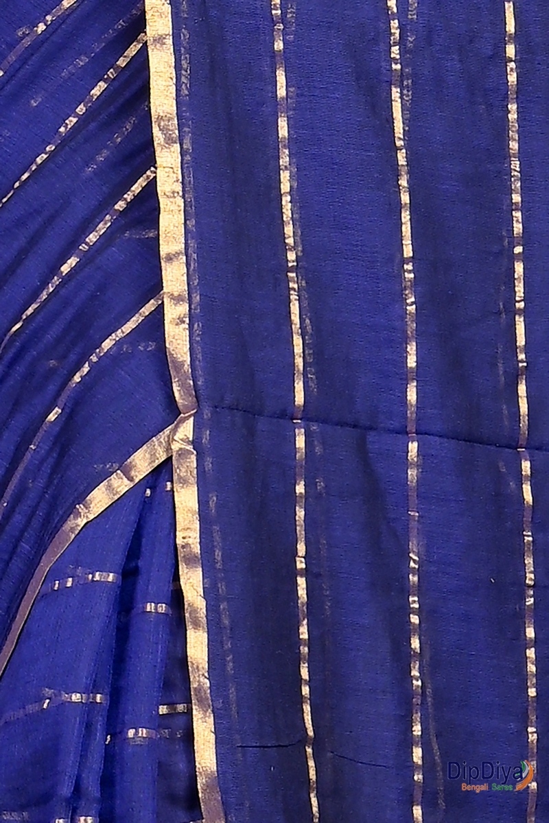 Blue Mal Cotton Pari Hand Loom Saree (316)